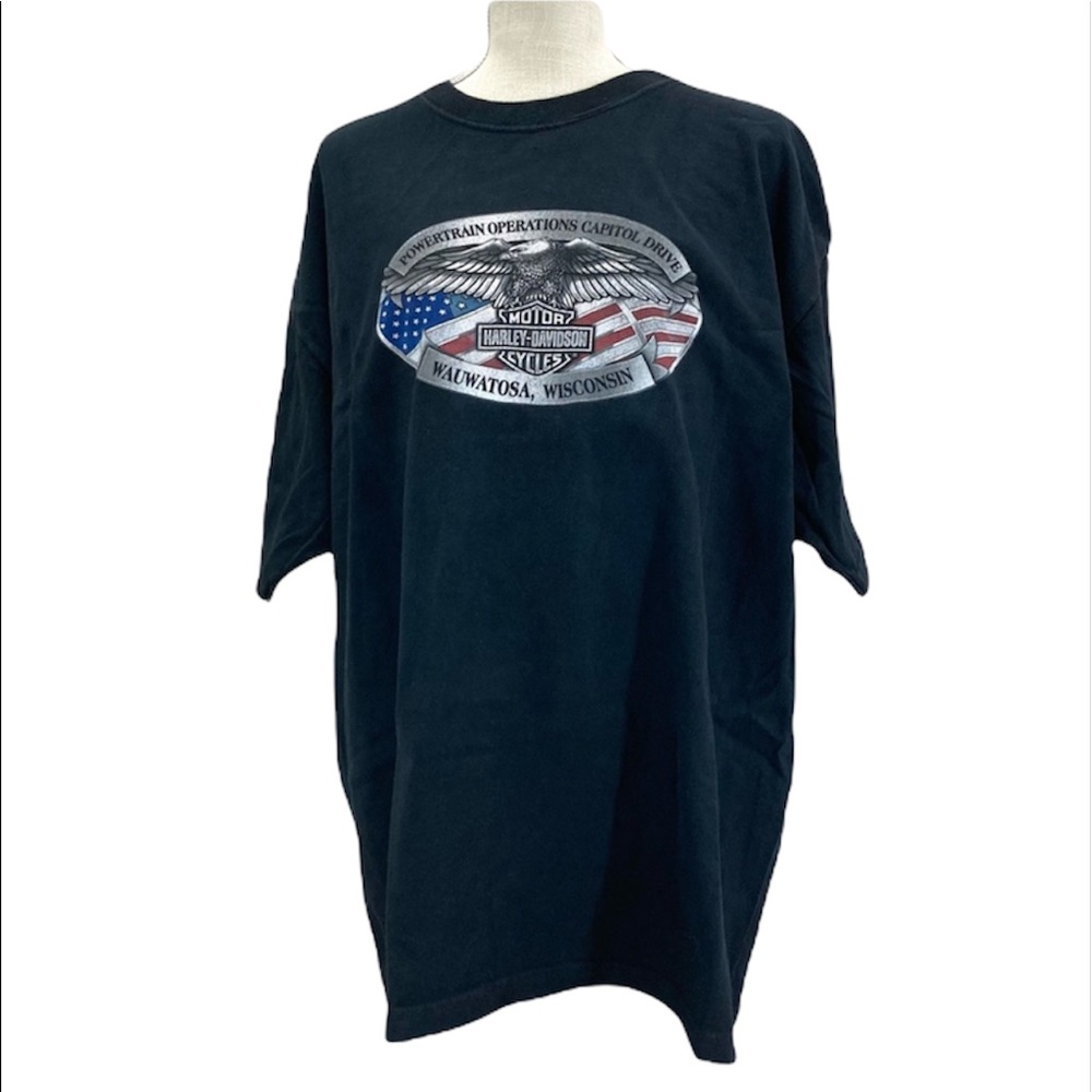 HARLEY-DAVIDSON Men’s/Unisex Black Short Sleeve Graphic Tee Shirt Size 2XL